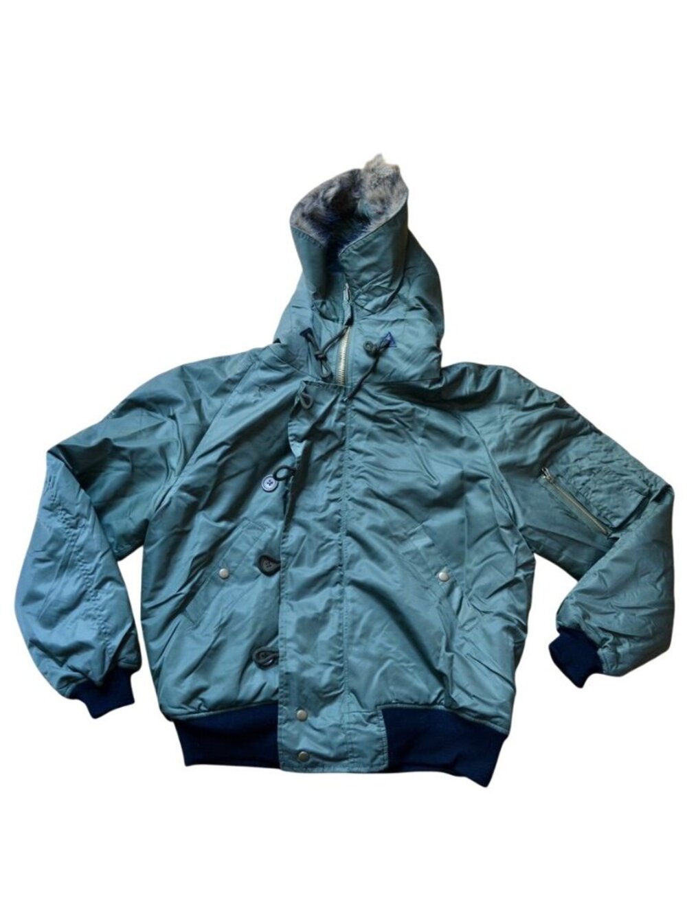 Jacket, Flyer's CWU-45/P Patton Size Large Military Parka Jacket Faux Fur Hood